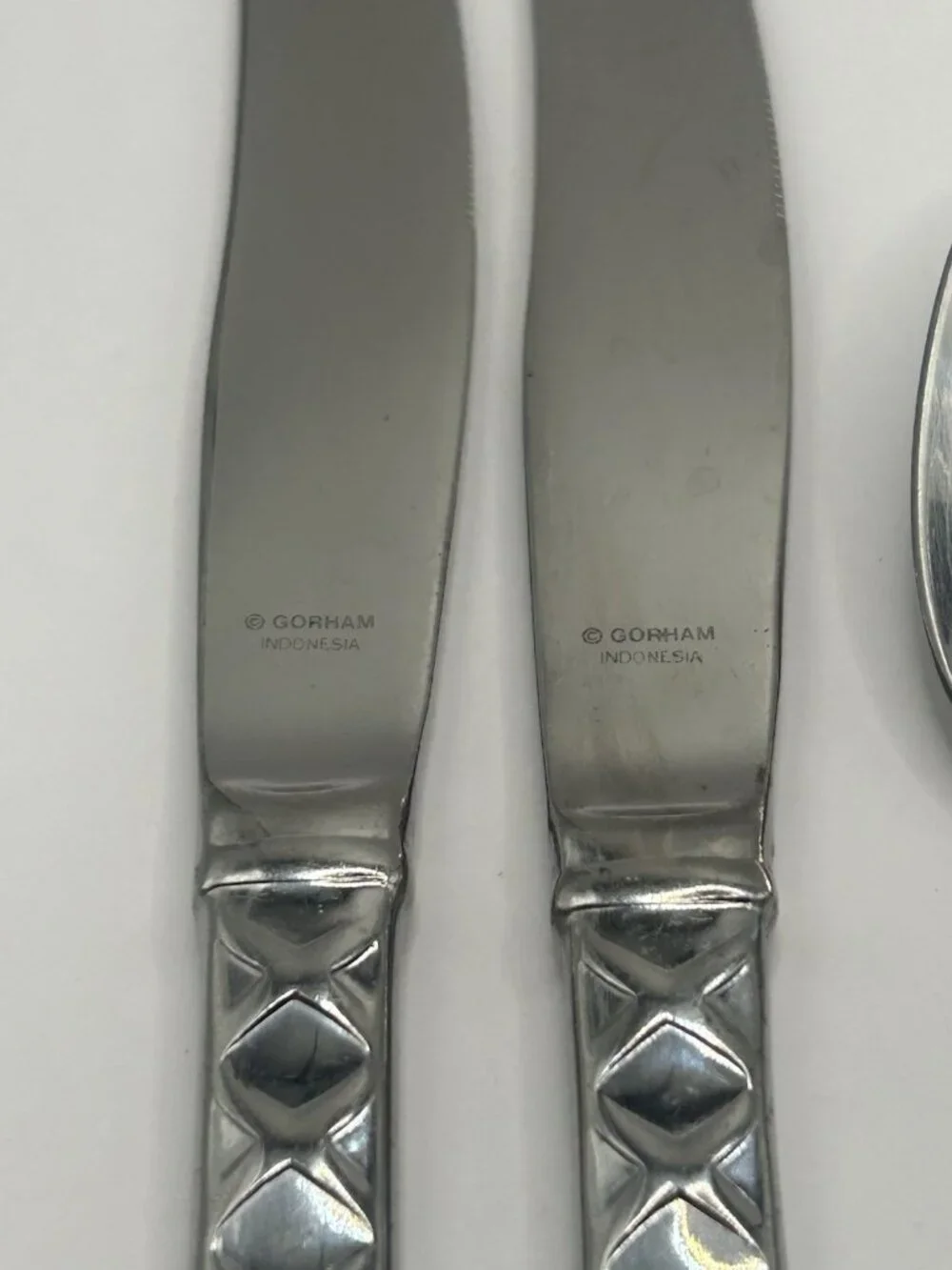 Gorham Ballet Ribbon Stainless Flatware 9 Pc Fork Spoon Knife Set Discontinued
